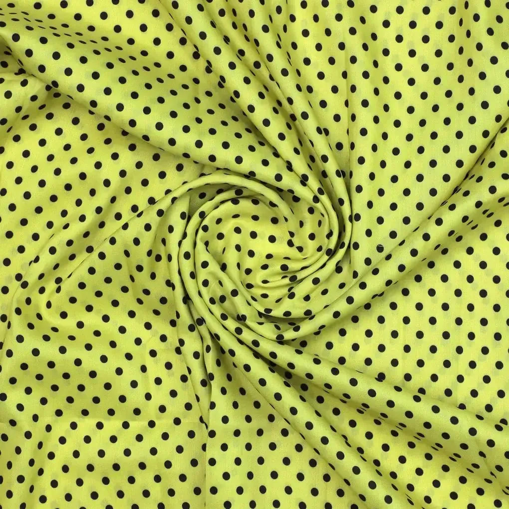 Yellow Polka Dot Digital Printed Fabric - Muslin – mu 0 ta07619p2 110 yellow polka dot digital printed fabric muslin 2
