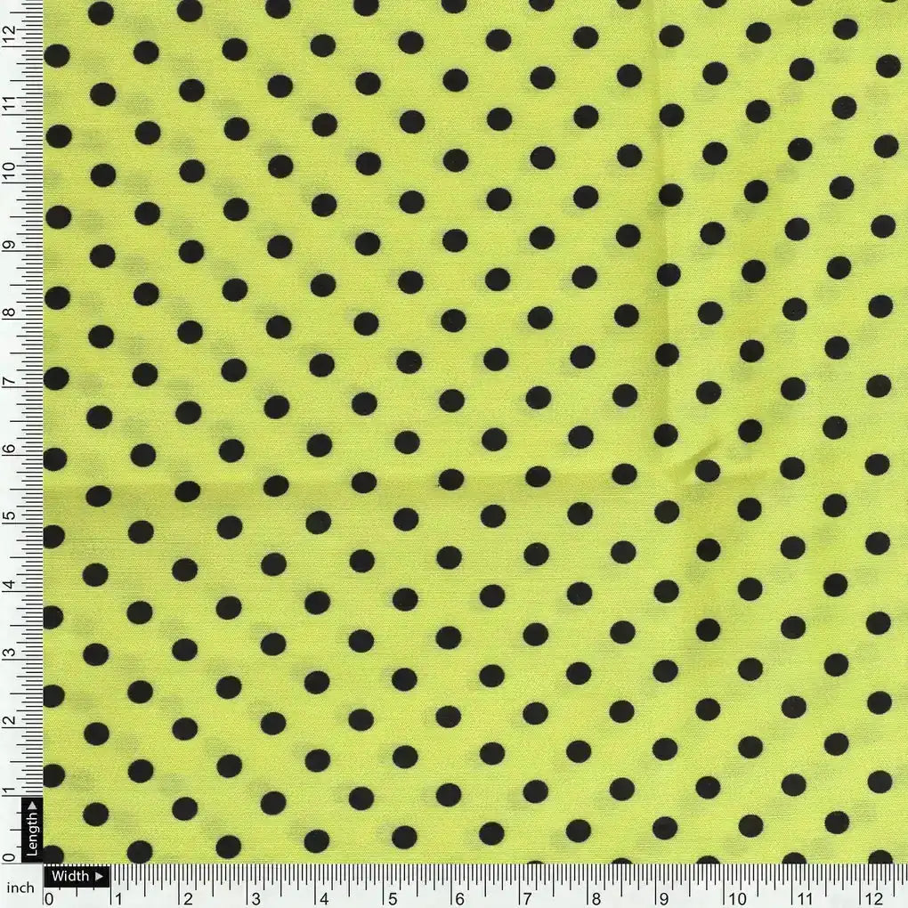 Yellow Polka Dot Digital Printed Fabric - Muslin – mu 0 ta07619p2 110 yellow polka dot digital printed fabric muslin 4