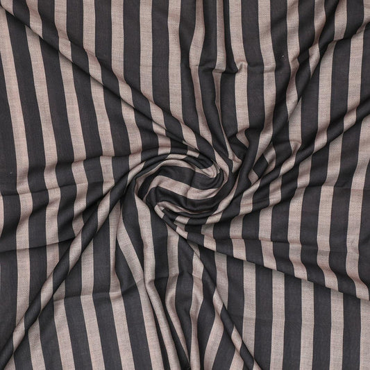 Brown Stripes Digital Printed Fabric - Muslin - FAB VOGUE Studio®