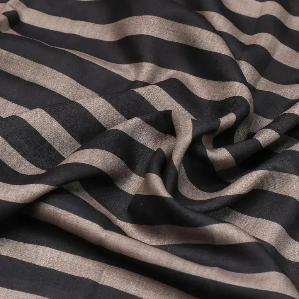 Brown Stripes Digital Printed Fabric - Muslin – mu 0 ta07623 110 brown stripes digital printed fabric muslin 3