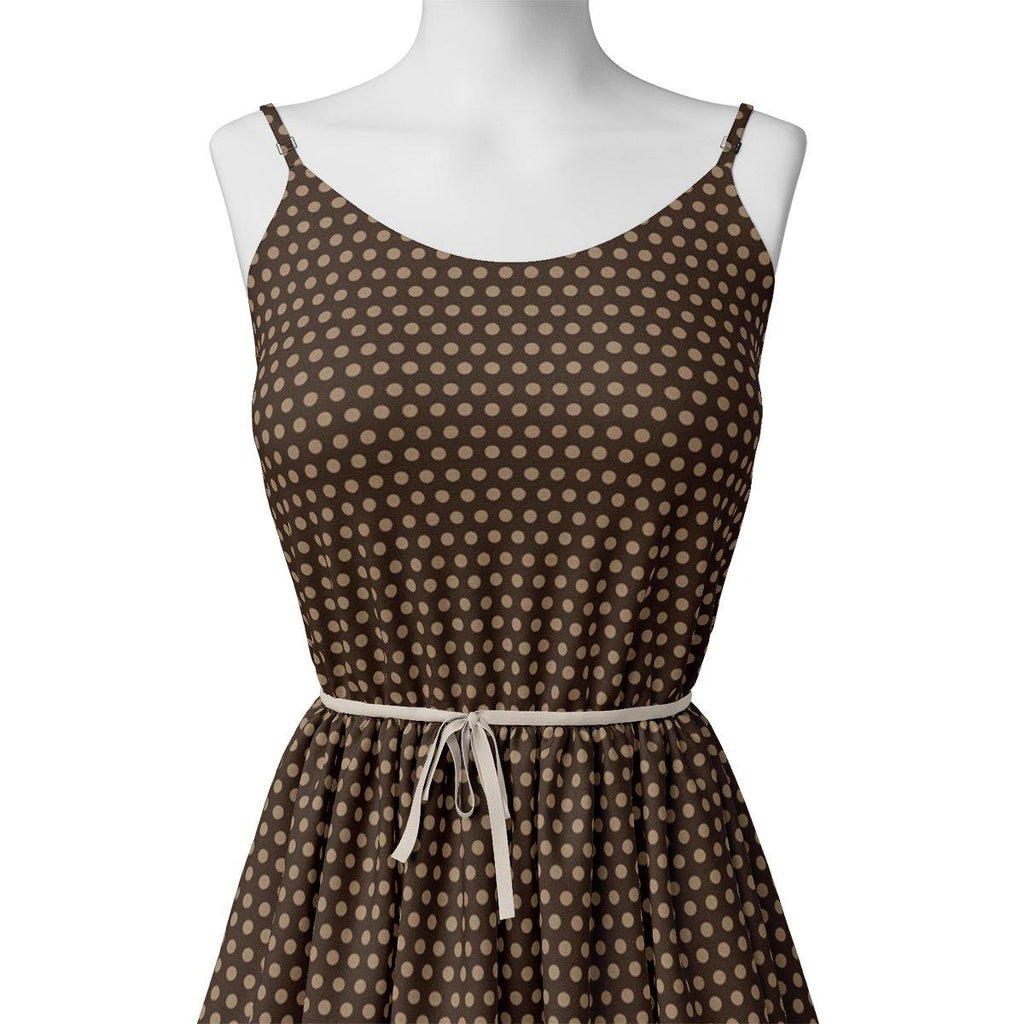 Brown Polka Dot Digital Printed Fabric - Muslin – mu 0 ta07635 110 brown polka dot digital printed fabric muslin 2