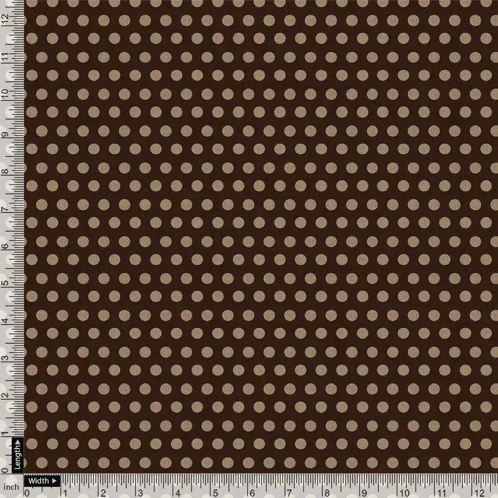Brown Polka Dot Digital Printed Fabric - Muslin – mu 0 ta07635 110 brown polka dot digital printed fabric muslin 4