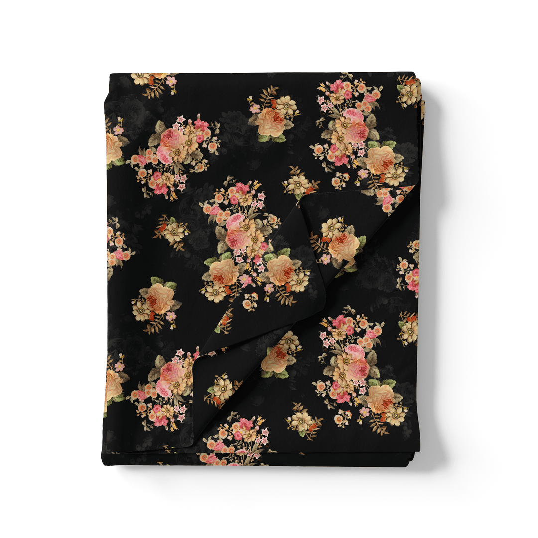 Unique Seamless Multitype Flower Digital Printed Fabric - Poly Muslin - FAB VOGUE Studio®