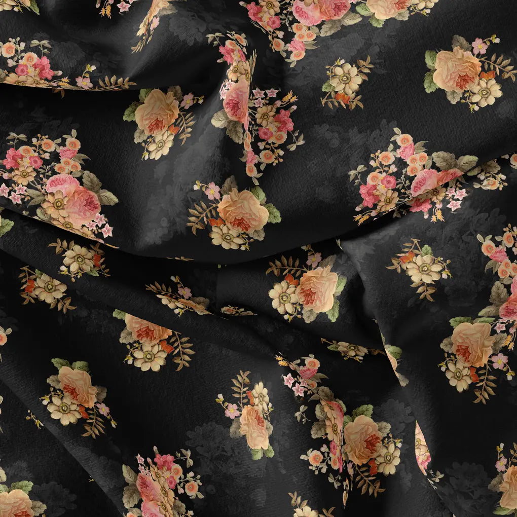Unique Seamless Multitype Flower Digital Printed Fabric - Poly Muslin – mu 0 ta07849p5 110 unique seamless multitype flower digital printed fabric poly muslin 4