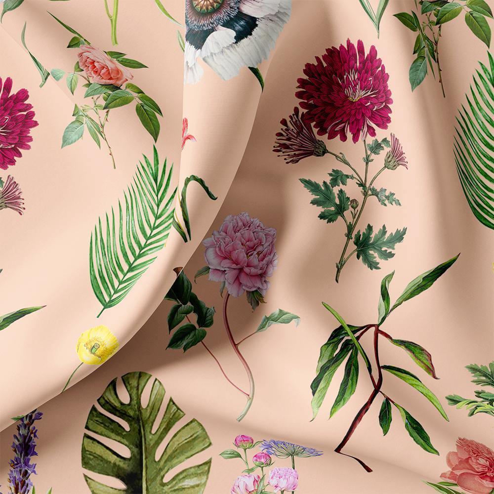 Tropical Flowers Digital Printed Fabric – mu 0 ta0813 110 tropical flowers digital printed fabric 3