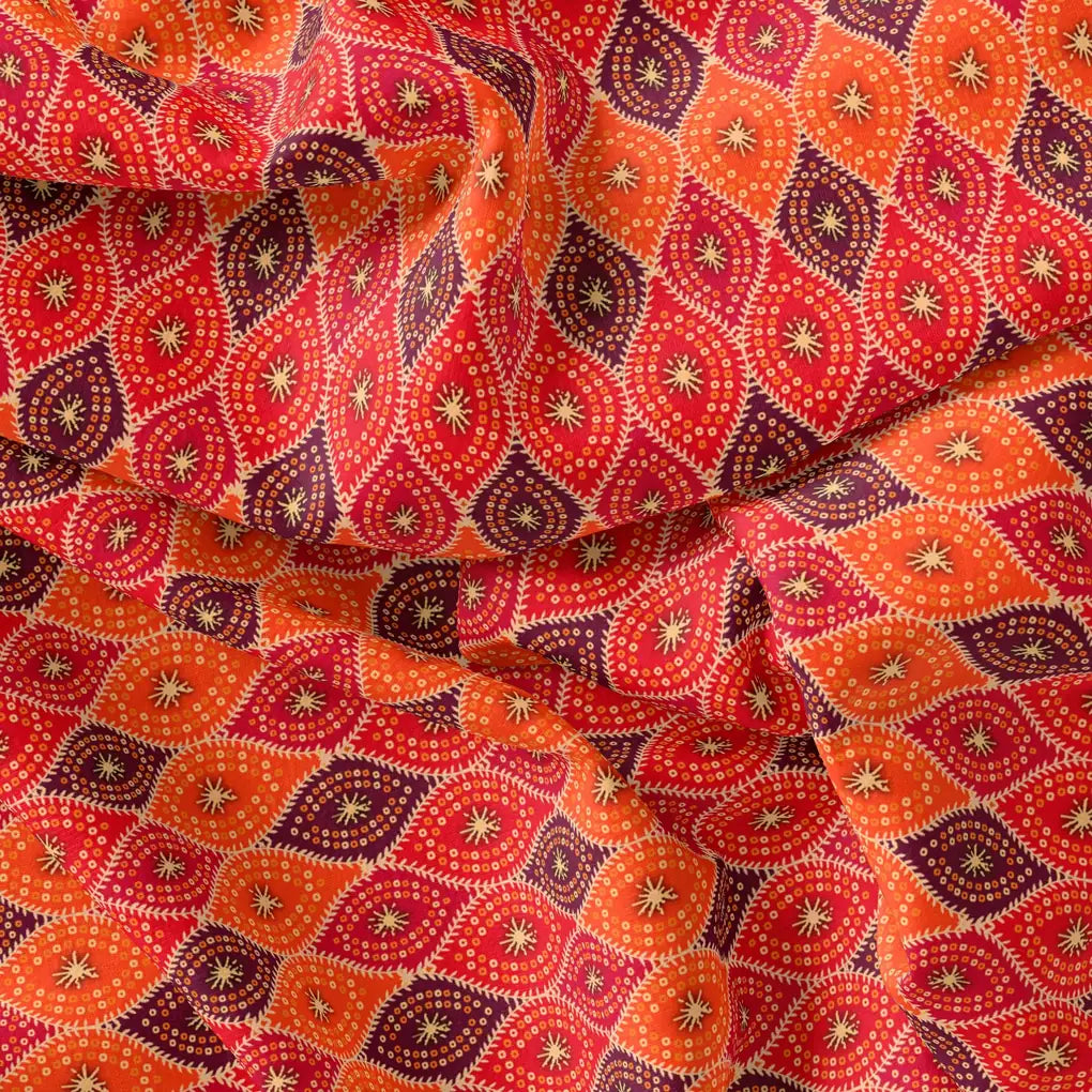 Cool Three Colour Ogee Pattern Digital Printed Fabric - Poly Muslin – mu 0 ta08261p6 110 cool three colour ogee pattern digital printed fabric poly muslin 3