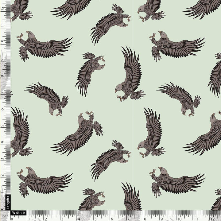 Seamless Eagle Bird Pattern Digital Printed Fabric - Poly Muslin - FAB VOGUE Studio®