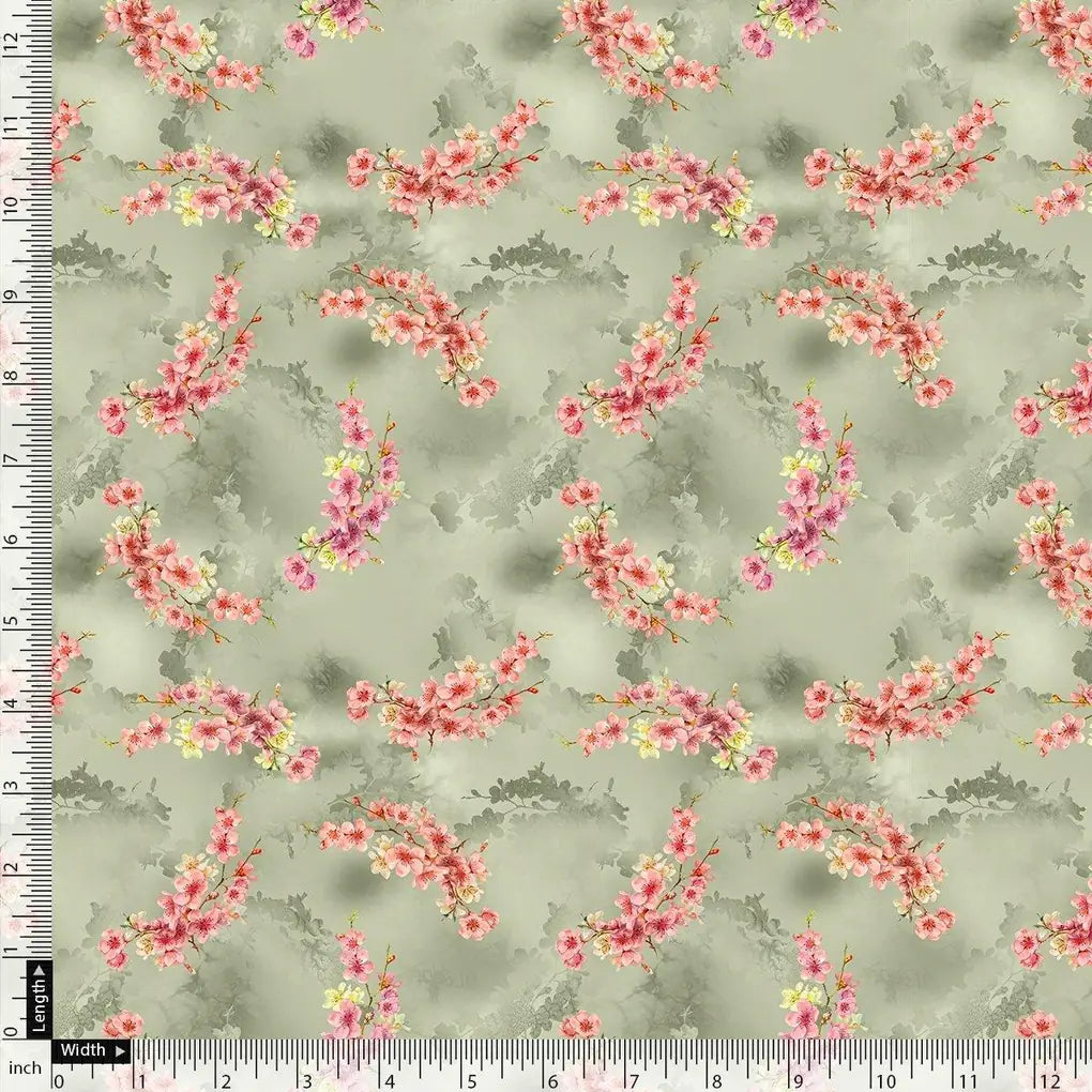 Lovely Purple Violet Flower Digital Printed Fabric - Poly Muslin – mu 0 ta08283p2 110 lovely purple violet flower digital printed fabric poly muslin 4