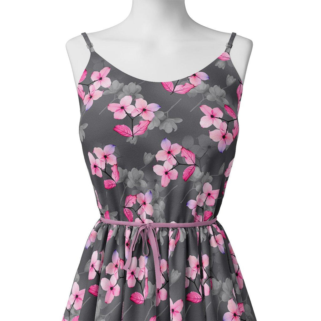 Pink Orchid Flower With Grey Background Digital Printed Fabric - Poly Muslin – mu 0 ta08291p 110 pink orchid flower with grey background digital printed fabric poly muslin 2