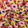 Watercolour Sunflower Digital Printed Fabric - Poly Muslin – mu 0 ta08301p 110 watercolour sunflower digital printed fabric poly muslin 1