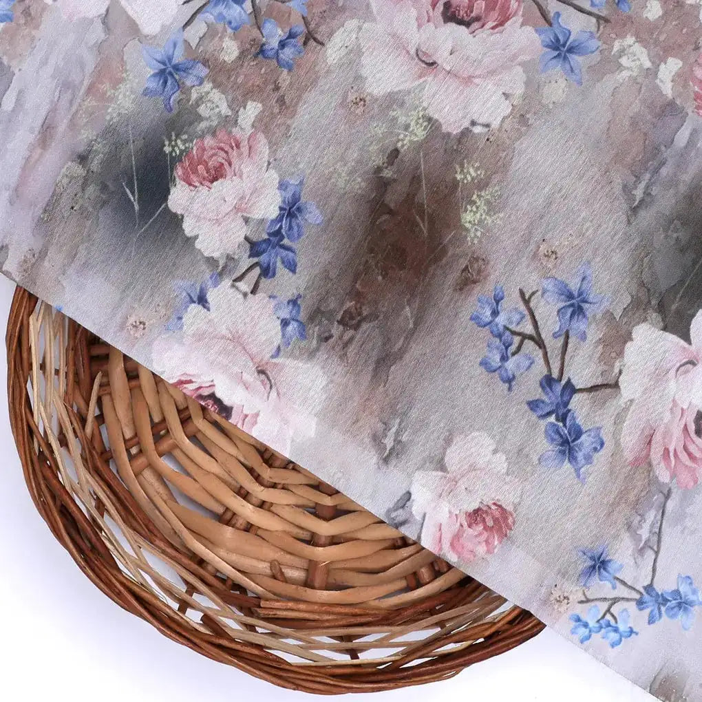 Oil Painted Cool Tiny Magnolia Digital Printed Fabric - Muslin – mu 0 ta08309 110 oil painted cool tiny magnolia digital printed fabric muslin 2