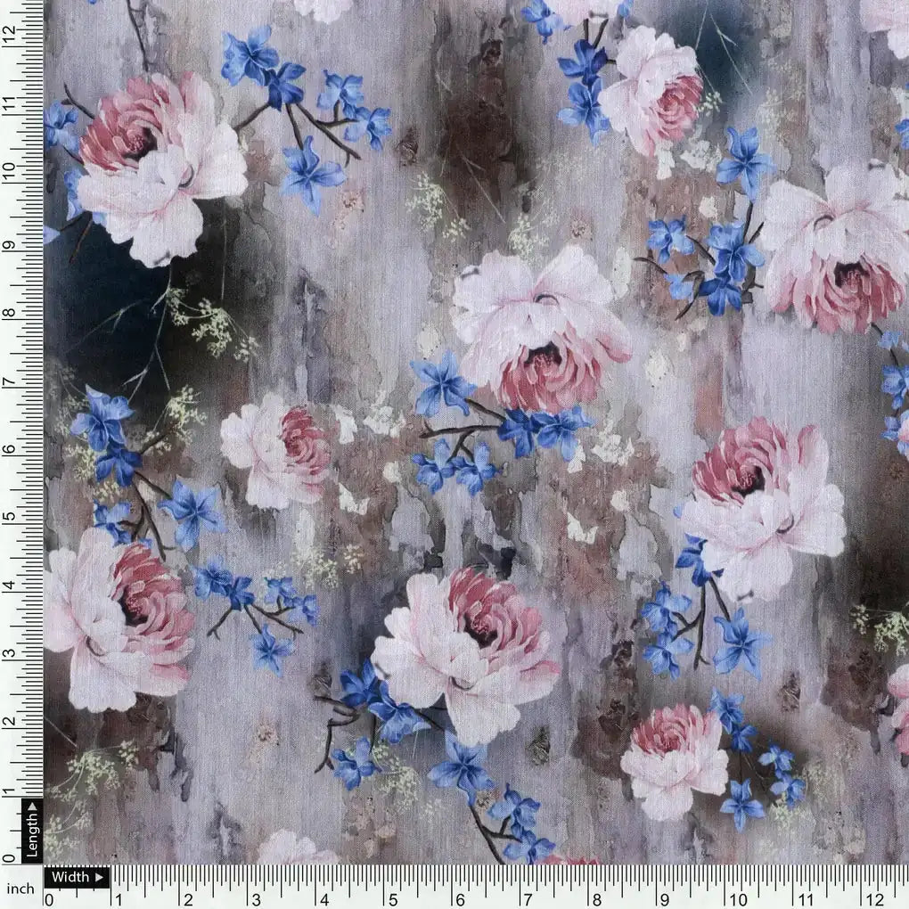 Oil Painted Cool Tiny Magnolia Digital Printed Fabric - Muslin – mu 0 ta08309 110 oil painted cool tiny magnolia digital printed fabric muslin 4