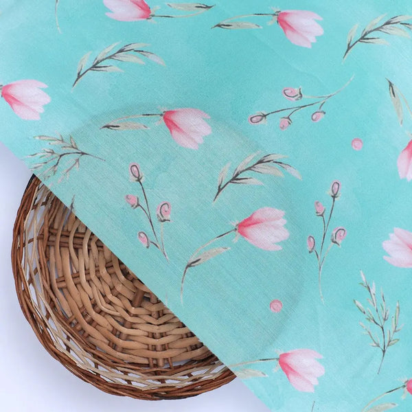 Romantic And Feminine Digital Printed Fabric - Muslin – mu 0 ta08310 110 romantic and feminine digital printed fabric muslin 2 - alternate view