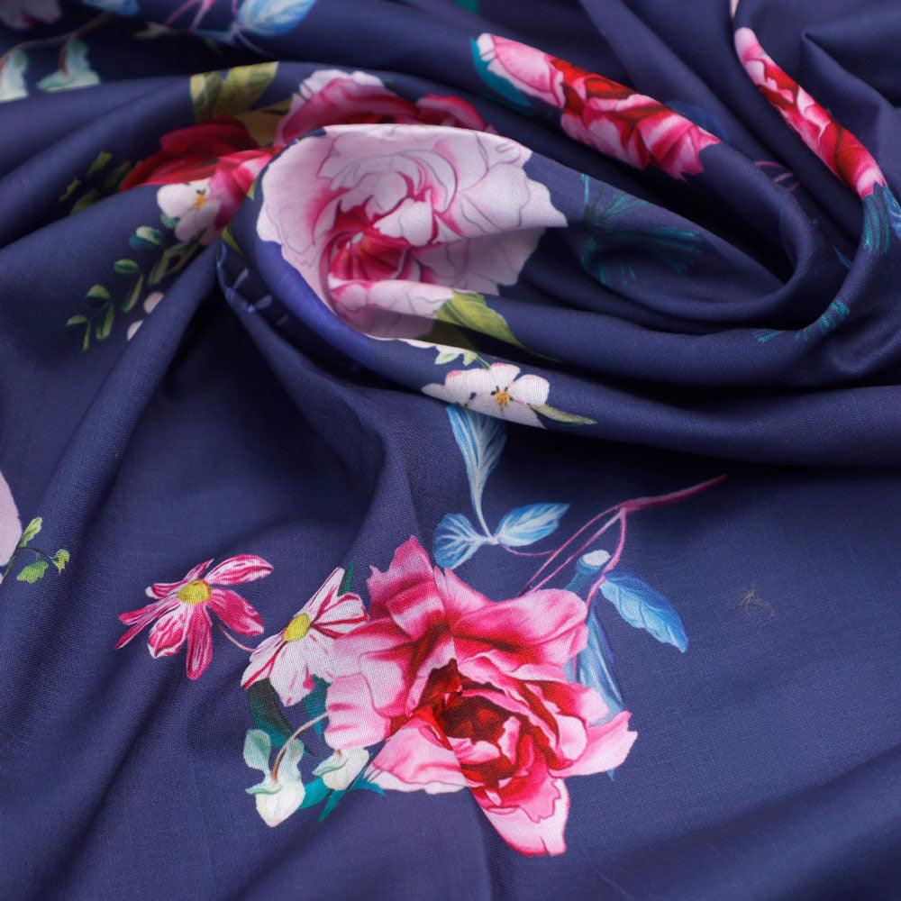 Harvest Red Pastel Wildflowers Digital Printed Fabric - Muslin – mu 0 ta08323 110 harvest red pastel wildflowers digital printed fabric muslin 3