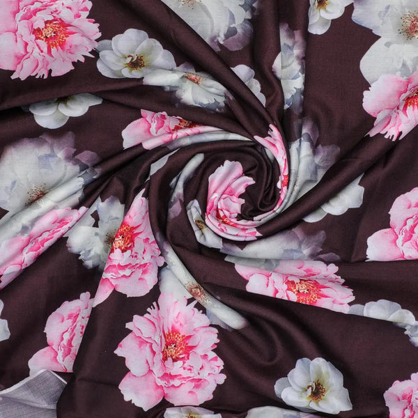 Attractive Pink Roses With Grey Digital Printed Fabric - Poly Muslin – mu 0 ta08328p2 110 attractive pink roses with grey digital printed fabric poly muslin 1