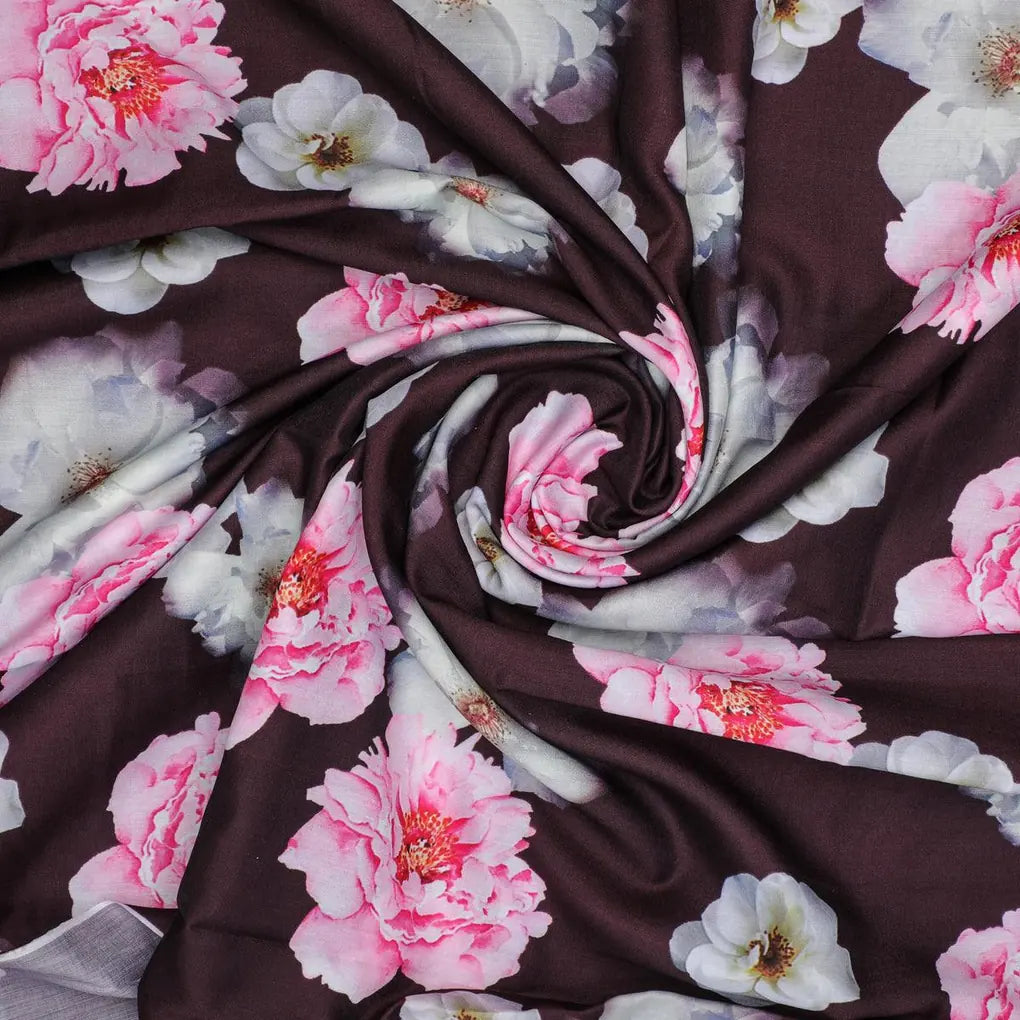 Attractive Pink Roses With Grey Digital Printed Fabric - Poly Muslin – mu 0 ta08328p2 110 attractive pink roses with grey digital printed fabric poly muslin 1