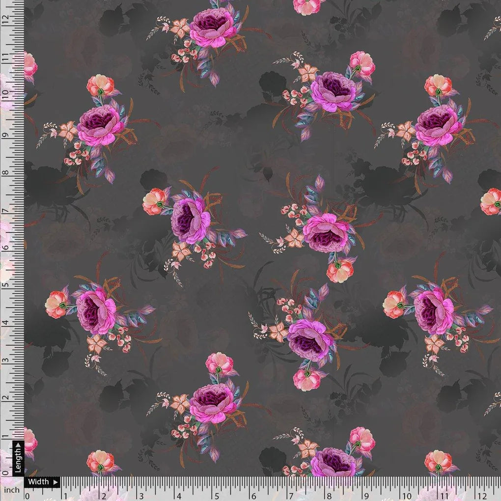 Lovely Peony With Wax Flower Digital Printed Fabric - Poly Muslin – mu 0 ta08330p3 110 lovely peony with wax flower digital printed fabric poly muslin 5