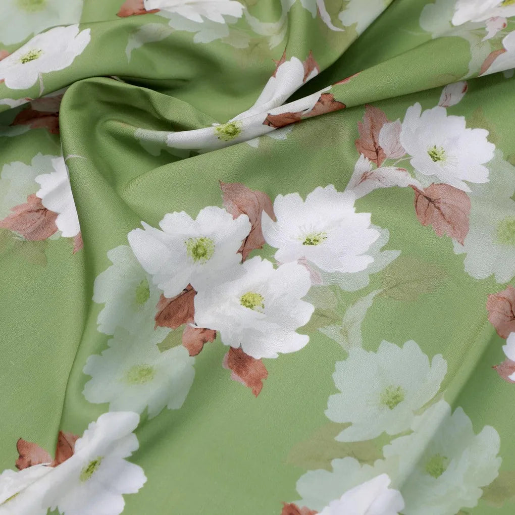 Lovely White Rose Digital Printed Fabric - Muslin – mu 0 ta08334p4 110 lovely white rose digital printed fabric muslin 3