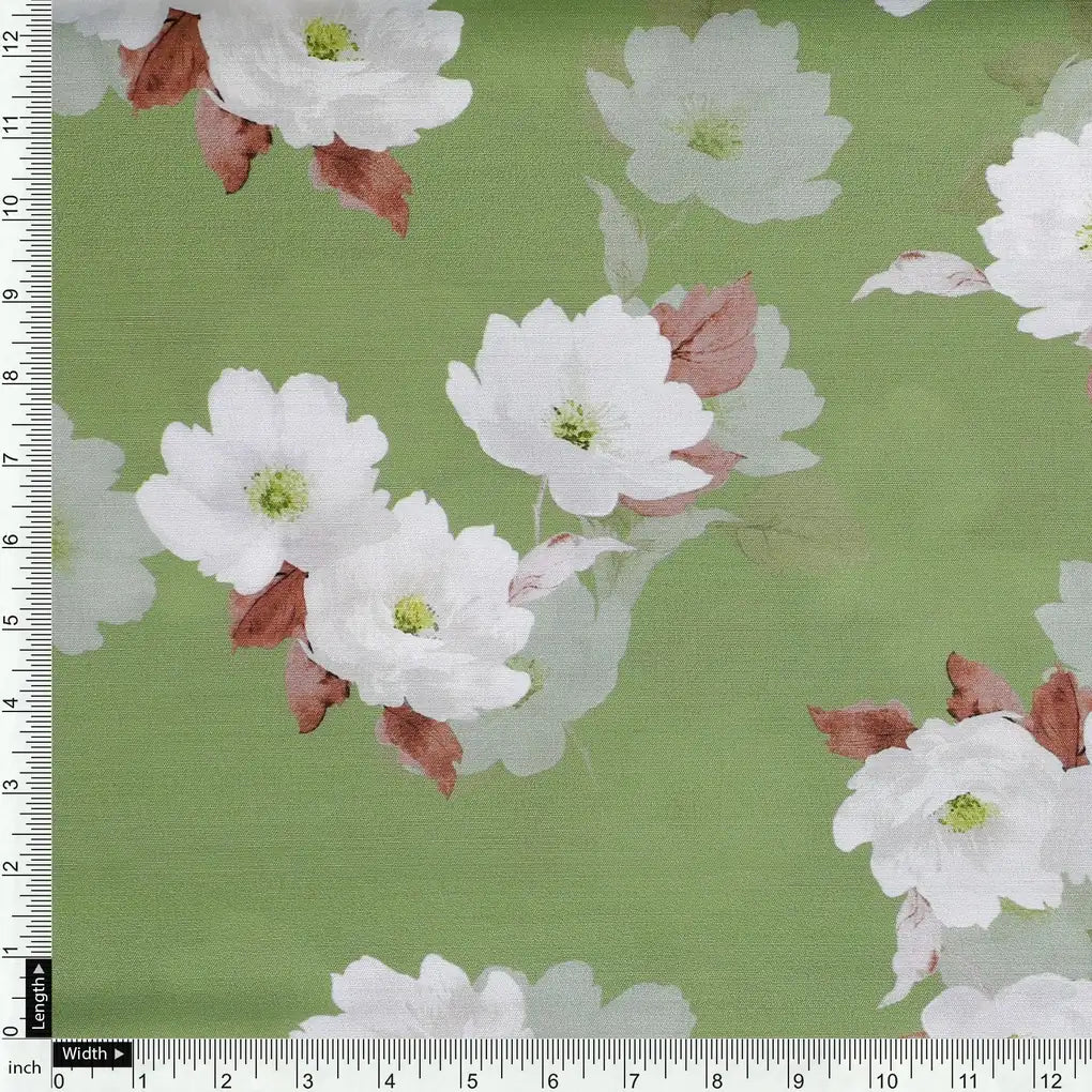 Lovely White Rose Digital Printed Fabric - Muslin – mu 0 ta08334p4 110 lovely white rose digital printed fabric muslin 4