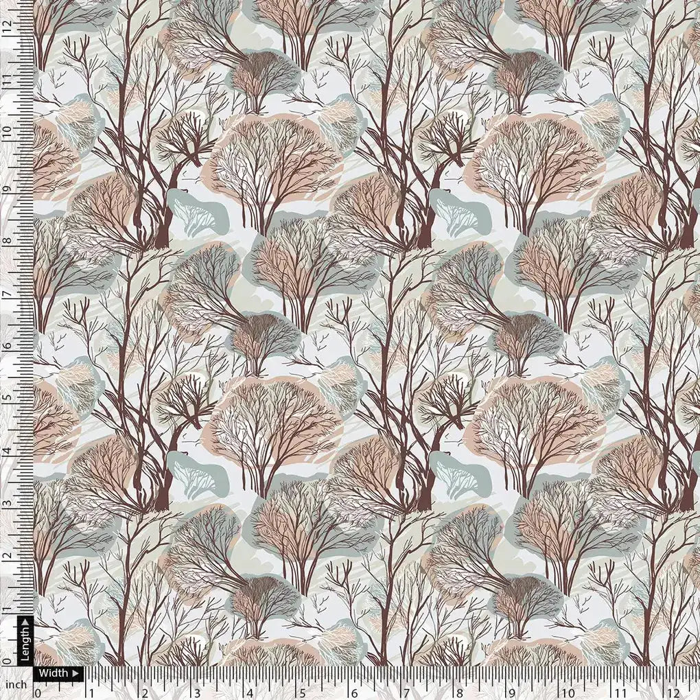 Suzani Summer Brown Tree Digital Printed Fabric - Muslin – mu 0 ta08341 110 suzani summer brown tree digital printed fabric muslin 4
