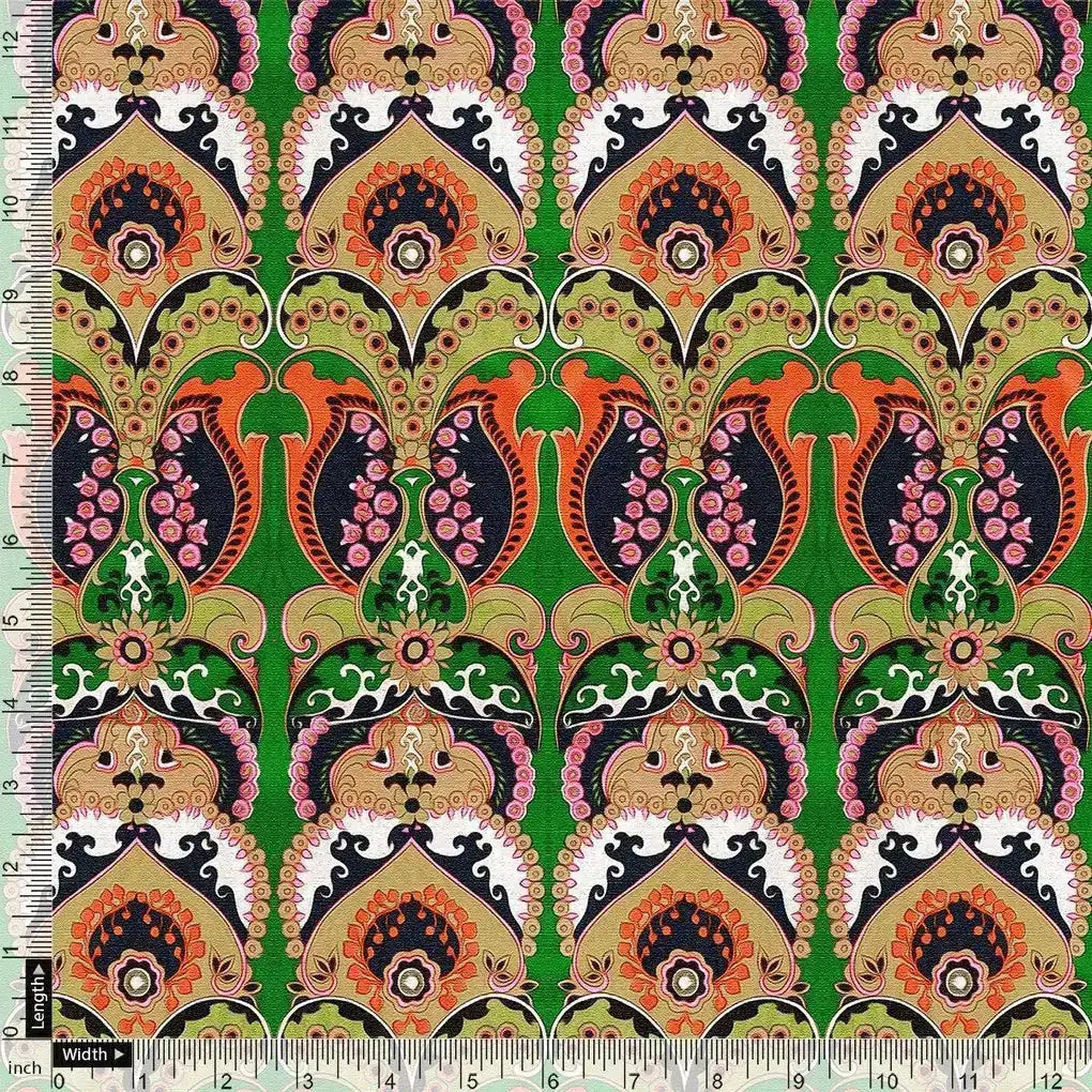 Green Aboriginal Damask Digital Printed Fabric – mu 0 ta0837 110 green aboriginal damask digital printed fabric 4
