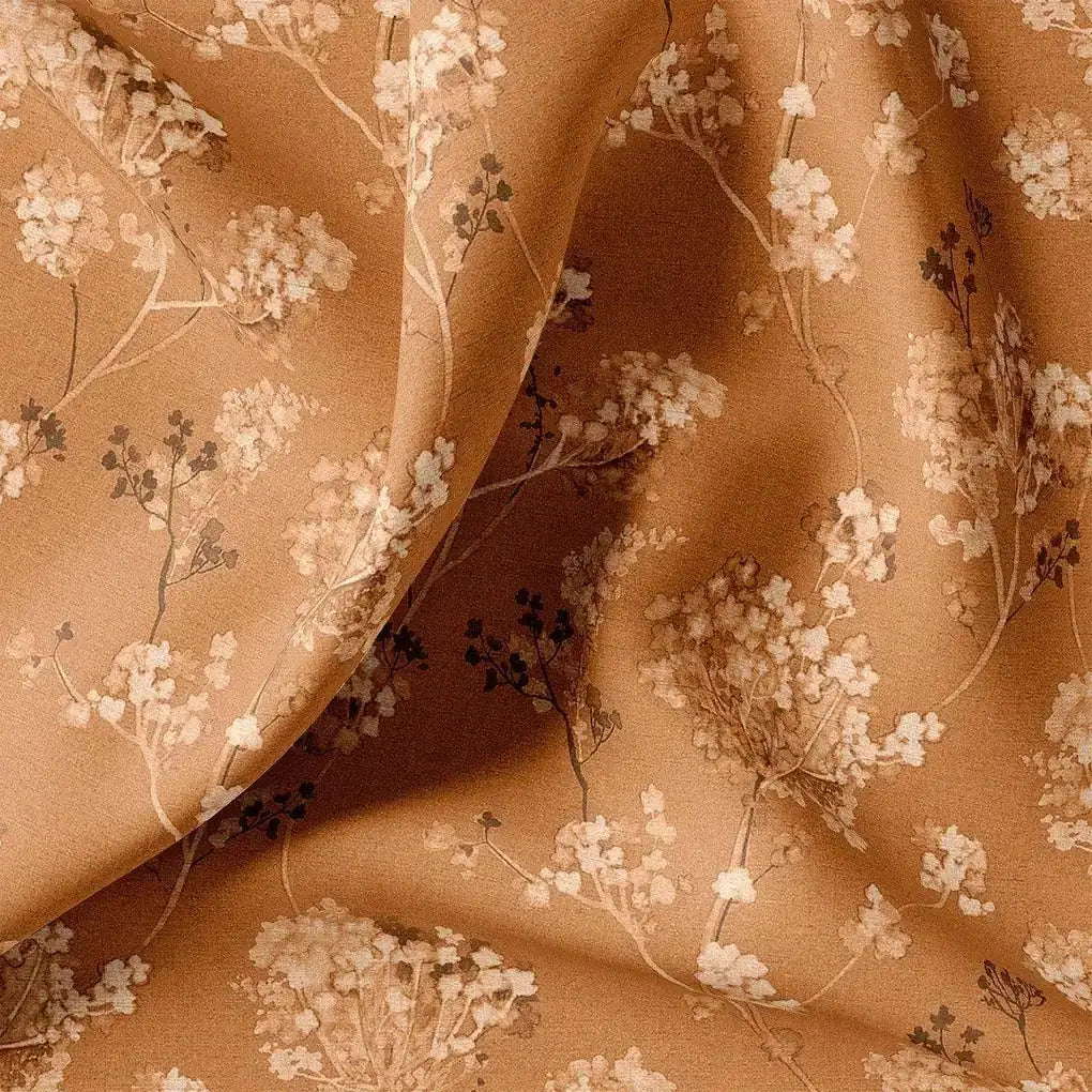 Brown Brush Painted Flower Digital Printed Fabric – mu 0 ta0845 110 brown brush painted flower digital printed fabric 3