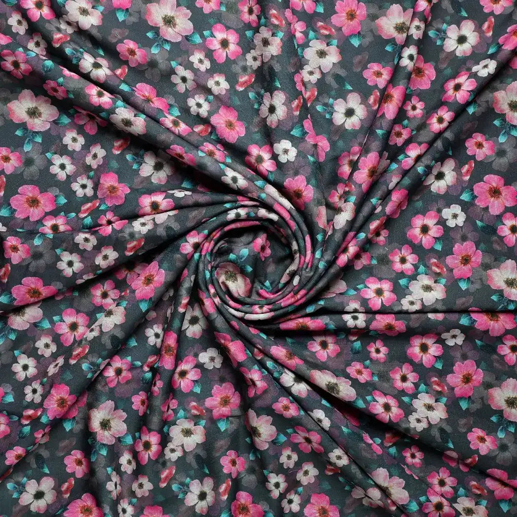 Buttercup Pink Floral Digital Printed Fabric - Muslin – mu 0 ta08551 110 buttercup pink floral digital printed fabric muslin 1