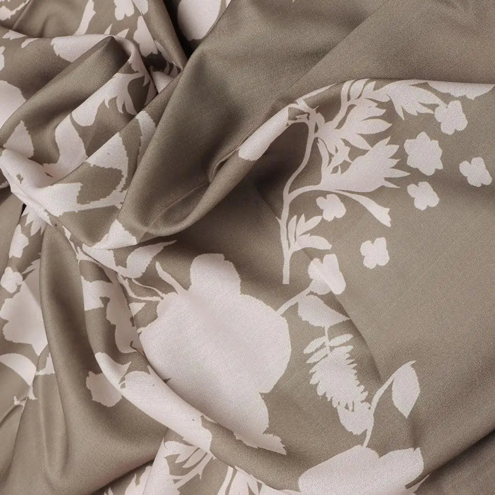 Beautiful Brown Floral Branch Digital Printed Fabric - Muslin – mu 0 ta08569p4 110 beautiful brown floral branch digital printed fabric muslin 3