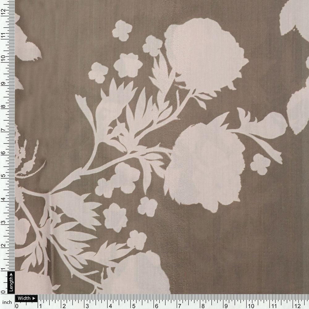 Beautiful Brown Floral Branch Digital Printed Fabric - Muslin – mu 0 ta08569p4 110 beautiful brown floral branch digital printed fabric muslin 4