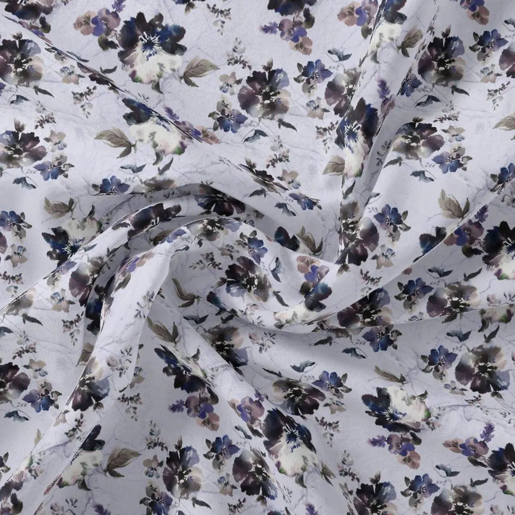 Beautiful Pansy Blue Flower Digital Printed Fabric - Muslin – mu 0 ta08658 110 beautiful pansy blue flower digital printed fabric muslin 1