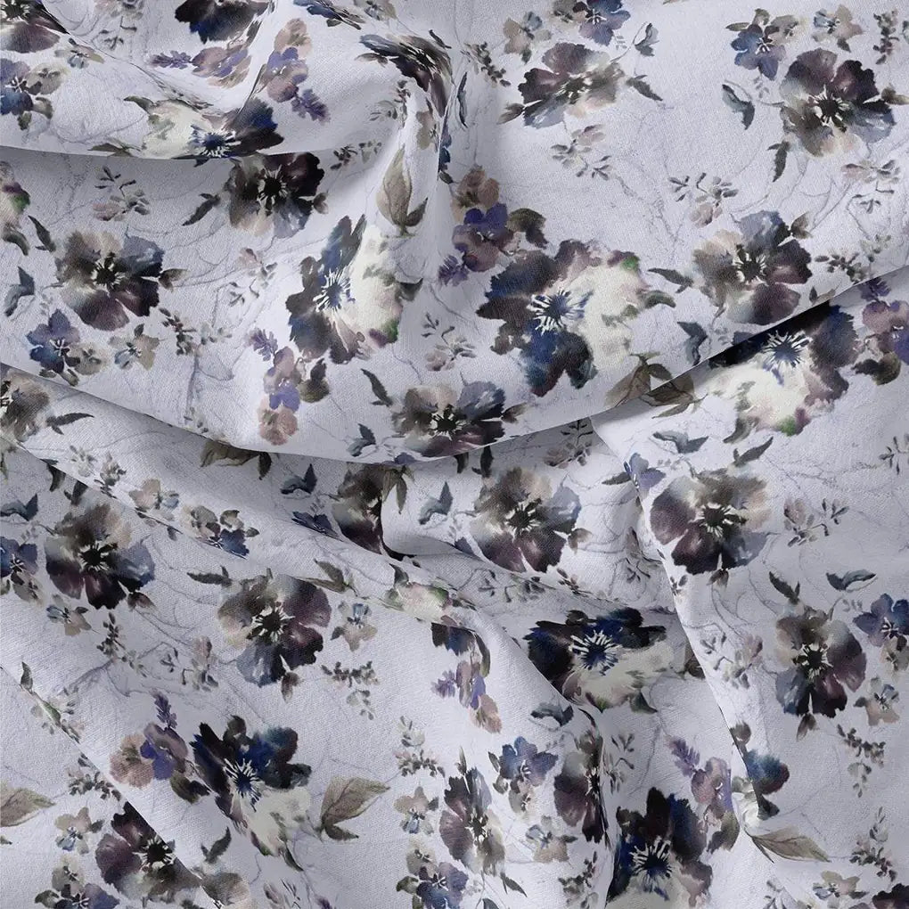 Beautiful Pansy Blue Flower Digital Printed Fabric - Muslin – mu 0 ta08658 110 beautiful pansy blue flower digital printed fabric muslin 3