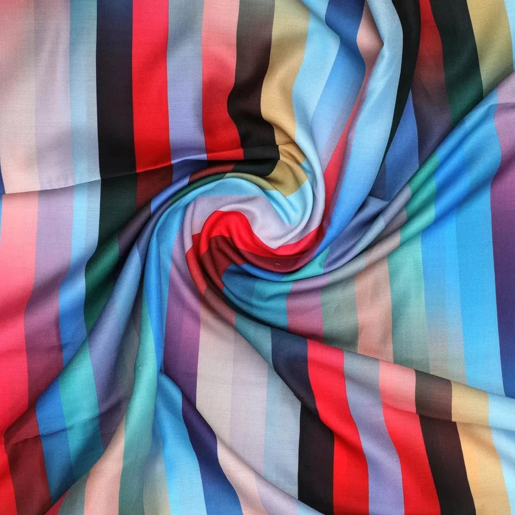 Rainbow Blurry Serpentine Strips Digital Printed Fabric - Muslin – mu 0 ta08671 110 rainbow blurry serpentine strips digital printed fabric muslin 2