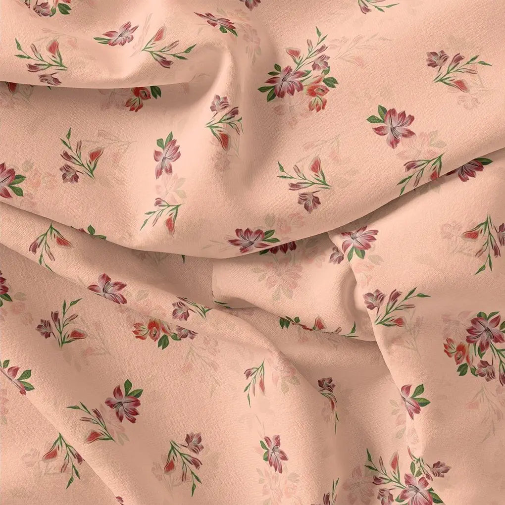 Lovely Pink Orchid Bunch Digital Printed Fabric - Muslin – mu 0 ta08792 110 lovely pink orchid bunch digital printed fabric muslin 3