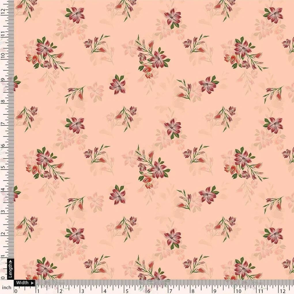 Lovely Pink Orchid Bunch Digital Printed Fabric - Muslin – mu 0 ta08792 110 lovely pink orchid bunch digital printed fabric muslin 4
