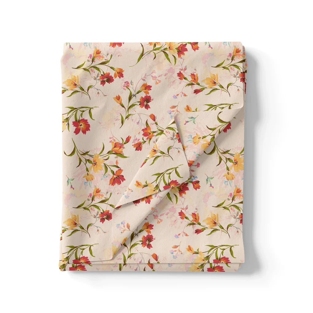 Beautiful Peach Calico Flowed Digital Printed Fabric - Poly Muslin – mu 0 ta08794 110 beautiful peach calico flowed digital printed fabric poly muslin 3