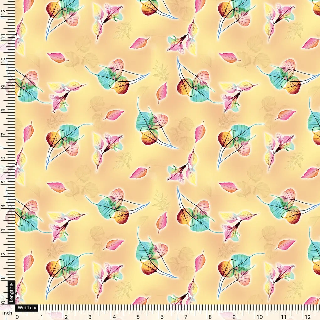 Decorative Various Color Leaves Of Rainbow Digital Printed Fabric - Poly Muslin – mu 0 ta09103p3 110 decorative various color leaves of rainbow digital printed fabric poly muslin 5