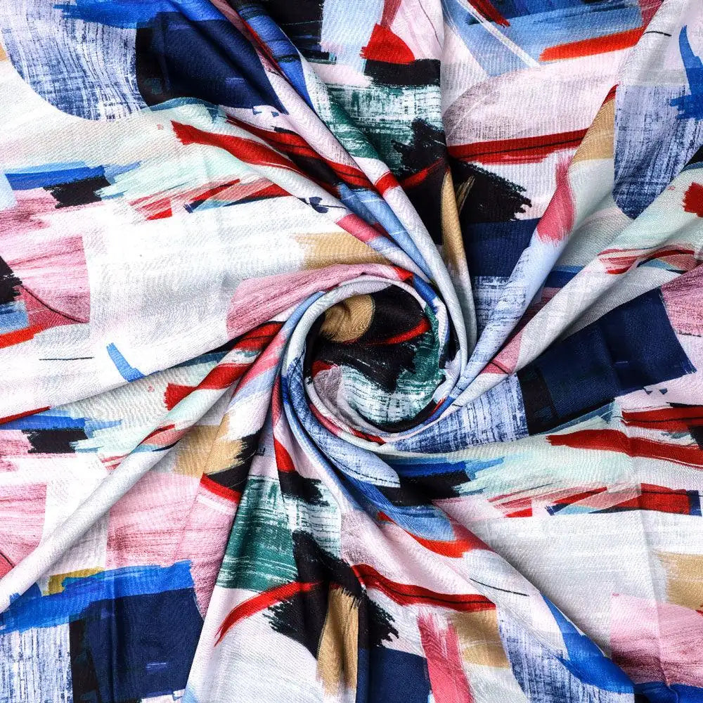 Abstract Multicolour Art Shape Digital Printed Fabric - Poly Muslin – mu 0 ta09460a 110 abstract multicolour art shape digital printed fabric poly muslin 1