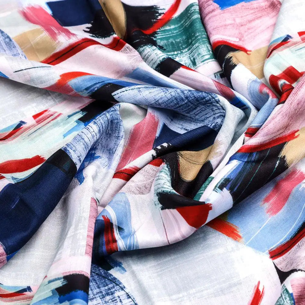 Abstract Multicolour Art Shape Digital Printed Fabric - Poly Muslin – mu 0 ta09460a 110 abstract multicolour art shape digital printed fabric poly muslin 3