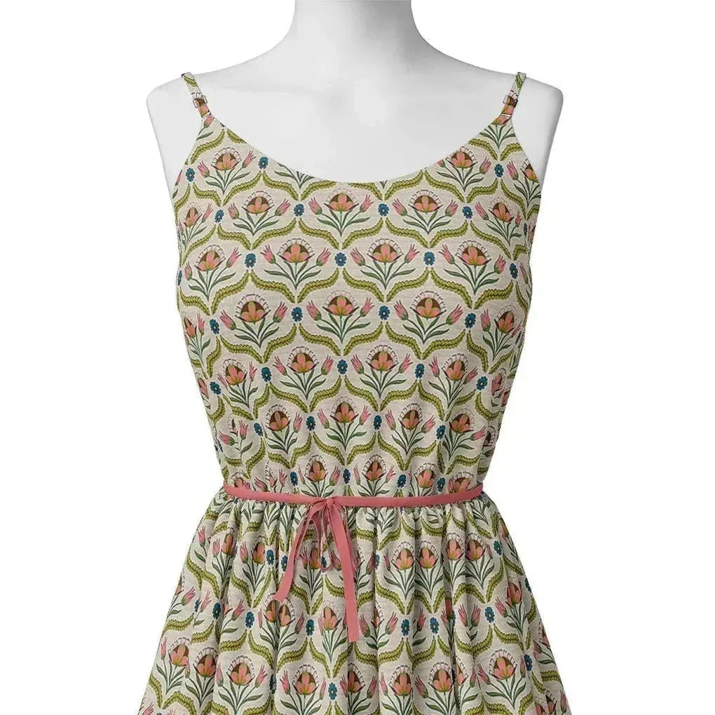 Green Leaves With Flower Digital Printed Fabric – mu 0 ta0957 110 green leaves with flower digital printed fabric 3