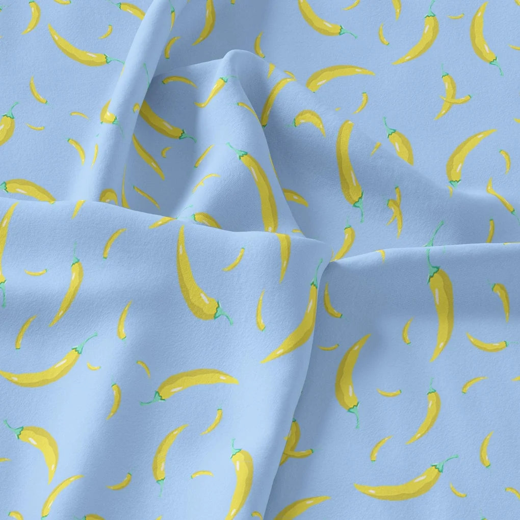 Yellow Mirchi Allover Digital Printed Fabric - Muslin – mu 0 ta7619p1 110 yellow mirchi allover digital printed fabric muslin 3