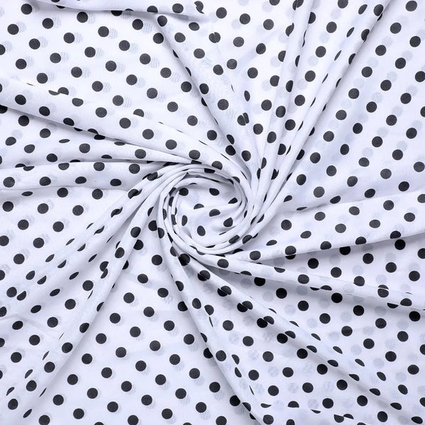 White Polka Dot Poly Muslin Printed Fabric – mu 2 7582 110 white polka dot poly muslin printed fabric 1