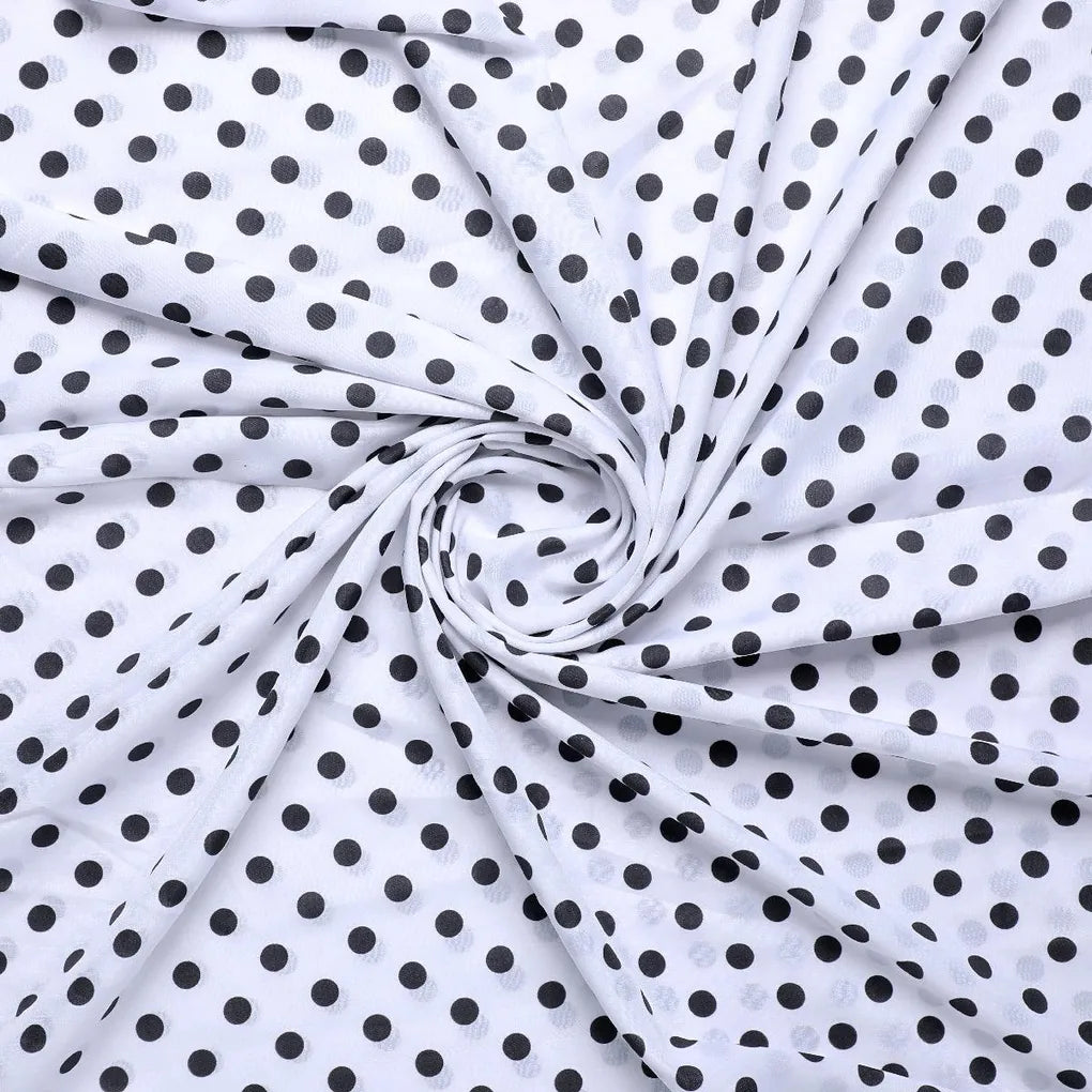 White Polka Dot Poly Muslin Printed Fabric – mu 2 7582 110 white polka dot poly muslin printed fabric 1