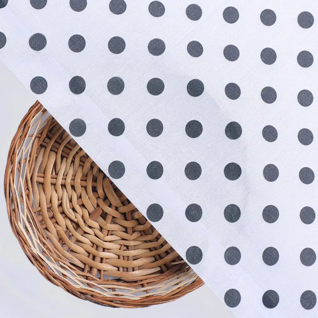 White Polka Dot Poly Muslin Printed Fabric – mu 2 7582 110 white polka dot poly muslin printed fabric 2