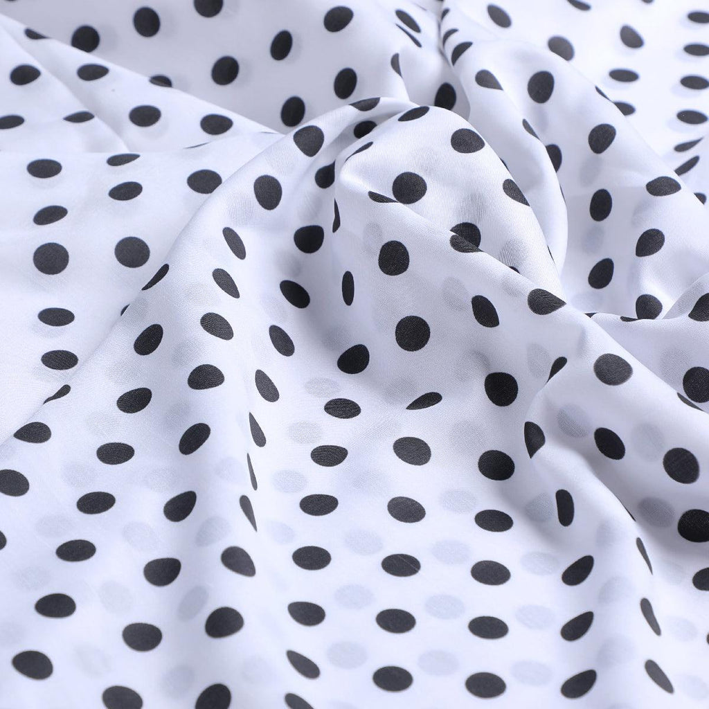 White Polka Dot Poly Muslin Printed Fabric – mu 2 7582 110 white polka dot poly muslin printed fabric 3