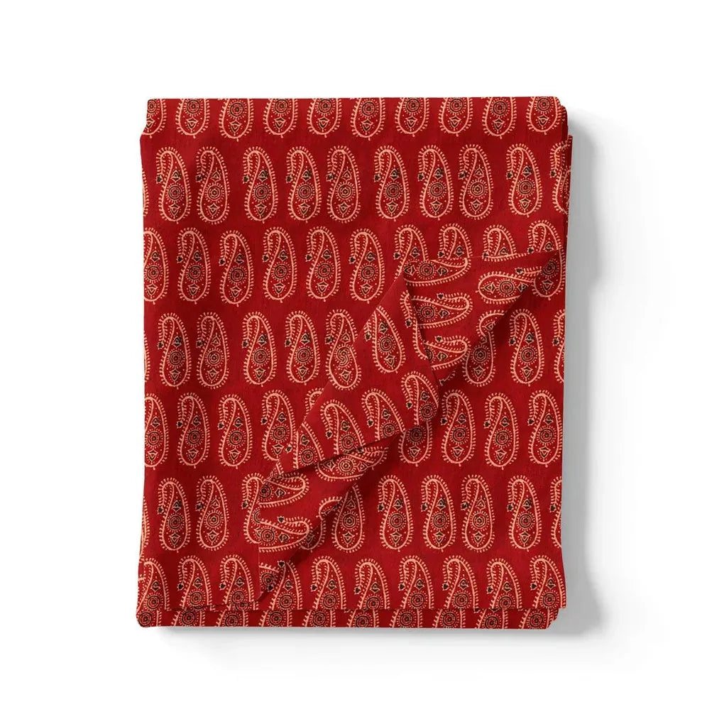 Red Paisley Organza Printed Fabric – or 0 ma013544 110 red paisley organza printed fabric 3