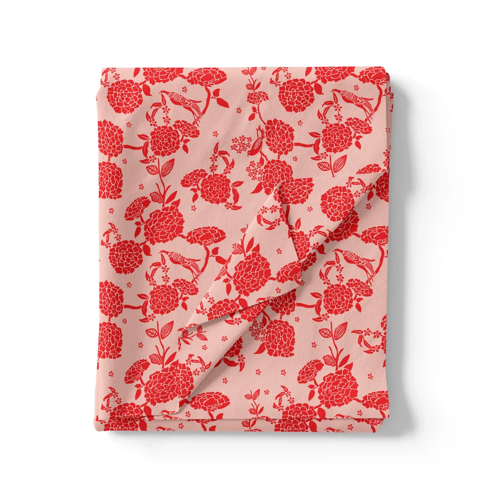 Attractive Red Dahlia Flower Digital Printed Fabric - Organza – or 0 ta09442p3 110 attractive red dahlia flower digital printed fabric organza 3