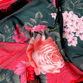 Beautiful Flower Pattern With Buds Digital Printed Fabric - Organza – or 0 ta09499p25p 110 beautiful flower pattern with buds digital printed fabric organza 3