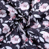 Beautiful Baby Pink Roses With Gray Leaves Digital Printed Fabric - Organza – or 0 ta09552p1 110 beautiful baby pink roses with gray leaves digital printed fabric organza 1