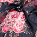 Beautiful Multicolour Roses With  Digital Printed Fabric - Organza – or 0 ta09553p11 110 beautiful multicolour roses with digital printed fabric organza 3