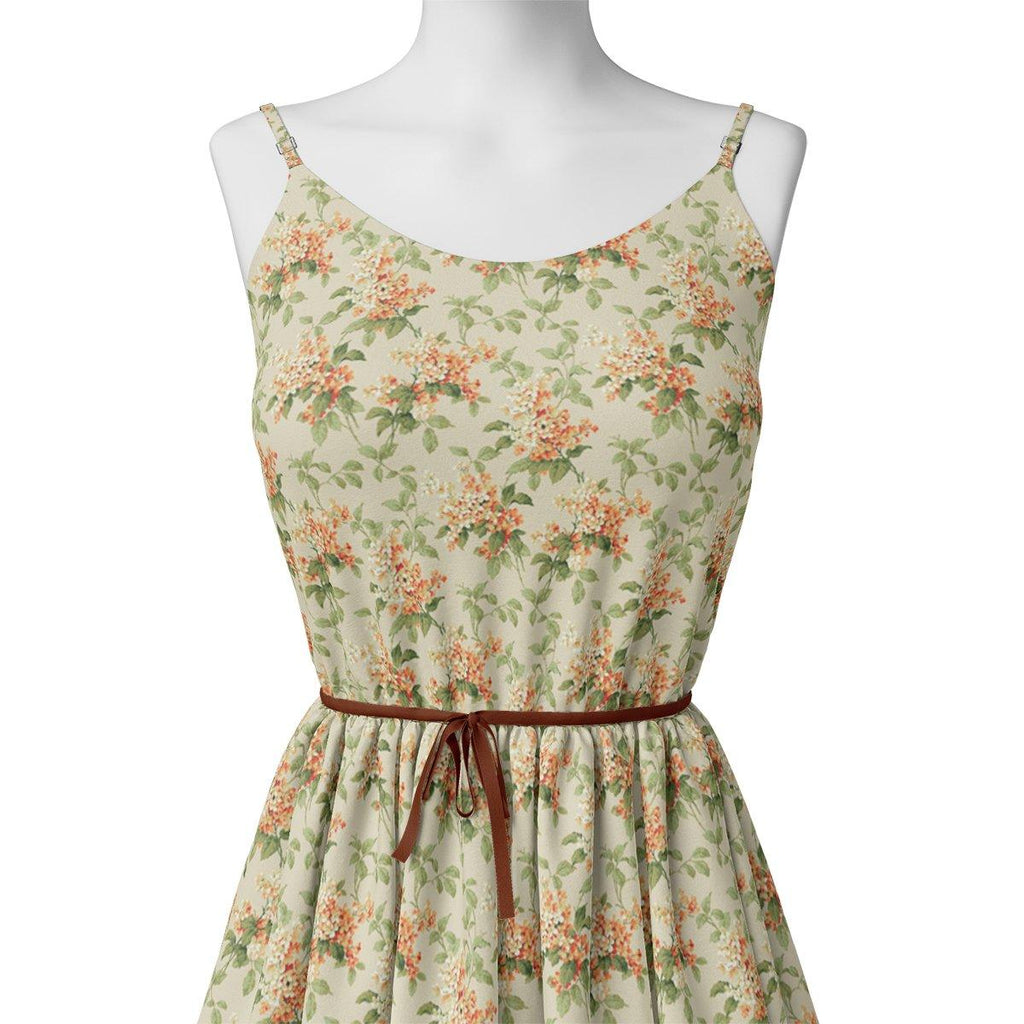 Painted Orange Flower Chintz Digital Printed Fabric  - Pure Chinon – pc 0 ma013660 106 painted orange flower chintz digital printed fabric pure chinon 2